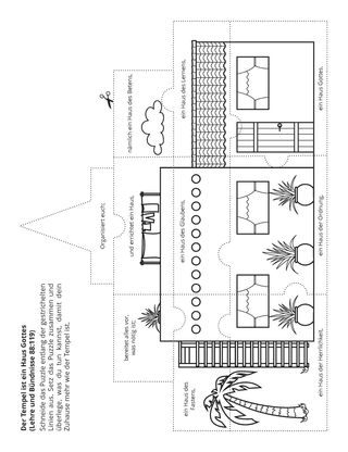 Seite mit der Aktivität: Der Tempel ist das Haus Gottes