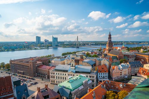 view of city of Riga, Latvia