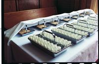 bread and water on sacrament table