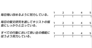 記述ごとの5段階評価