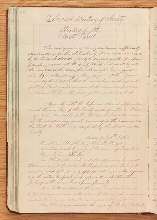 Relief Society Meeting Minutes, July 7, 1843