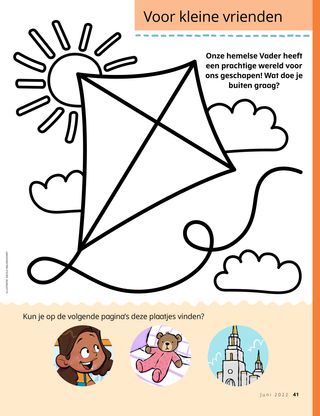 simple kite coloring activity