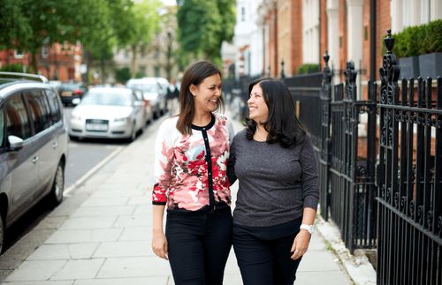 women walking together