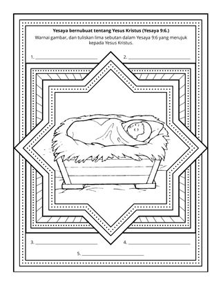 halaman kegiatan: Yesaya bernubuat mengenai Yesus Kristus