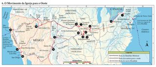 mapa, Movimento da Igreja em Direção ao Oeste