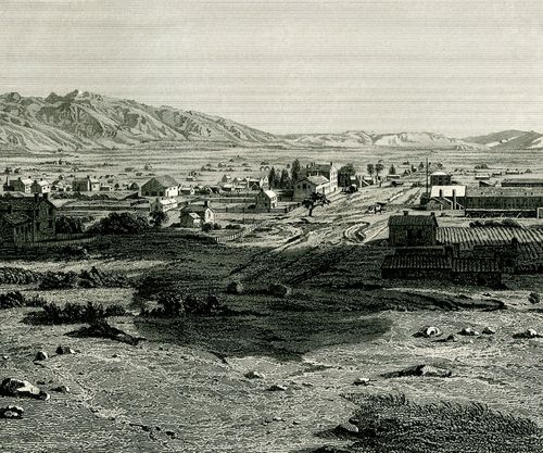 Ilustração de Salt Lake City em 1853