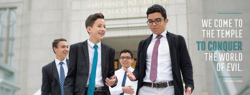 young men at temple