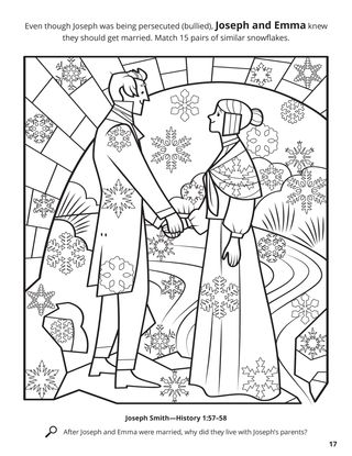 Joseph and Emma coloring page