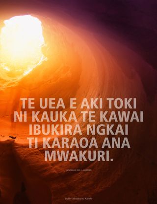 otan te taura e kaotaa nanon te nangananga ni bwaa