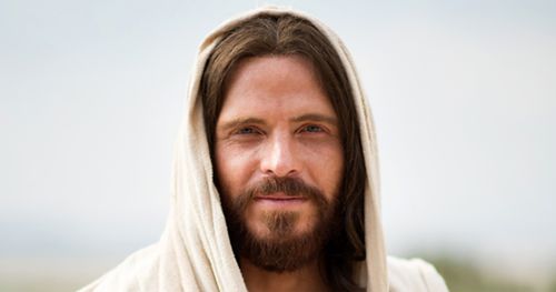 Photograph of actor portraying Jesus Christ in the Bible Videos.