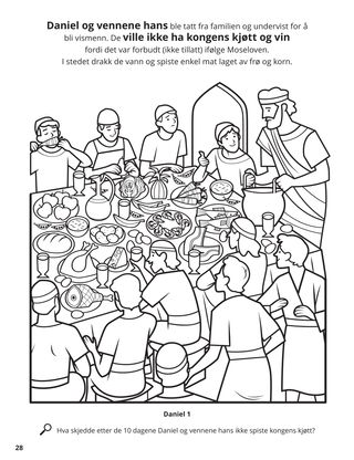 Daniel and His Friends coloring page