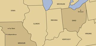 mapa, Missouri a Ohio