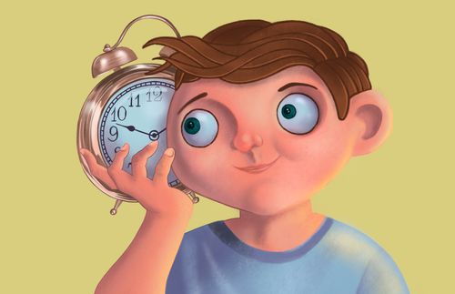 boy with a clock