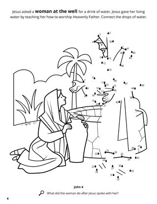 The Woman at the Well coloring page