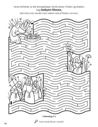 Baby Moses coloring page