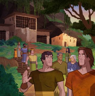 Nephi and Lehi leave the prison, and the people watch