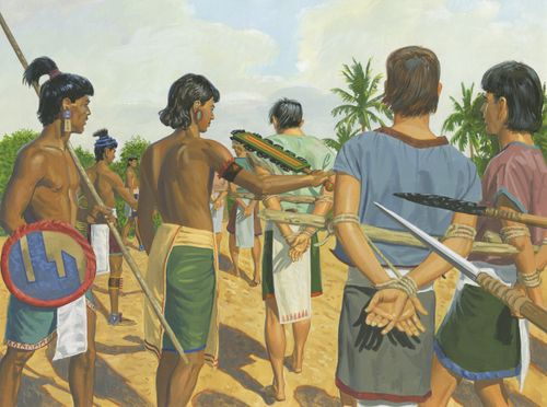 Lamanites capturing Nephites