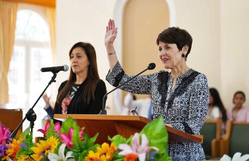 Sister Bednar speaking