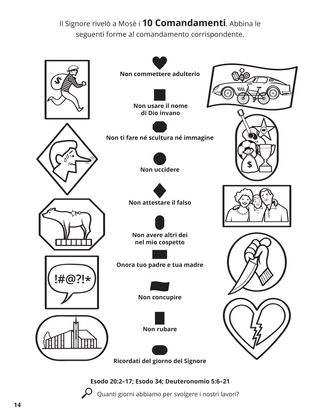 The Ten Commandments coloring page