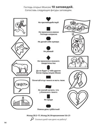 The Ten Commandments coloring page