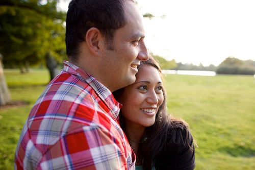 couple smiling