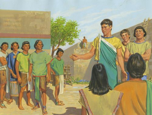 Helaman talking to group