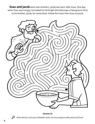 Esau and Jacob coloring page