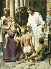 Christ and blind man