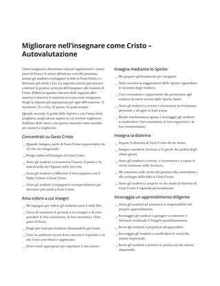 modulo di autovalutazione