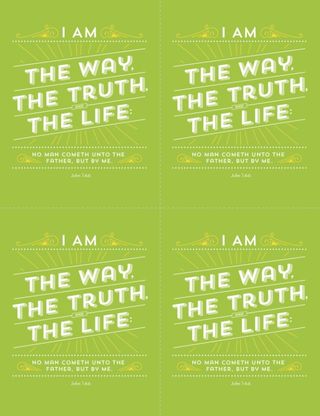 way, truth, life card 4-up