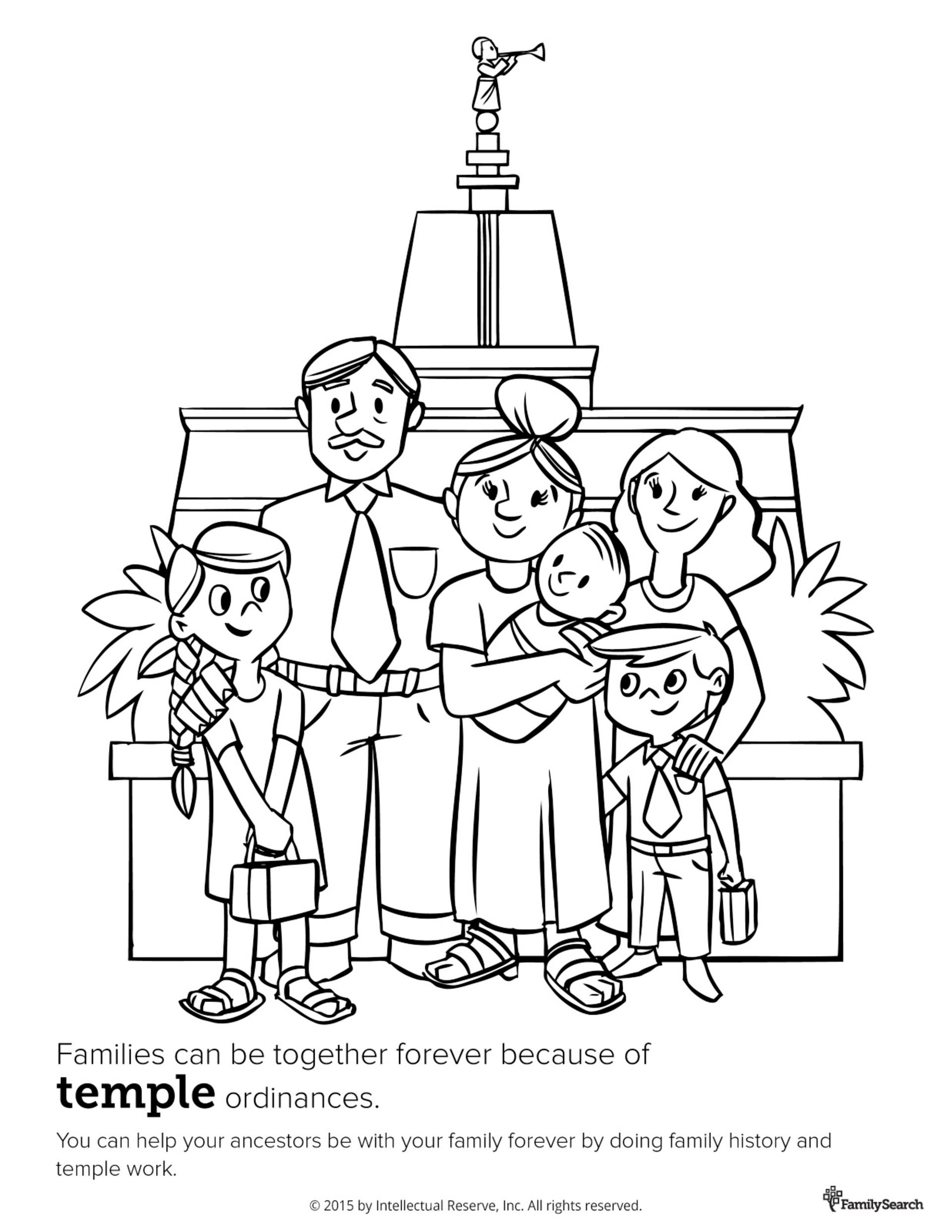 Families can be together forever because of temple ordinances. You can help your ancestors be with your family forever by doing family history and temple work.