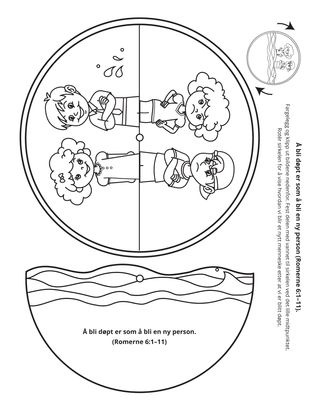 aktivitetsside: å bli døpt er som å bli et nytt menneske