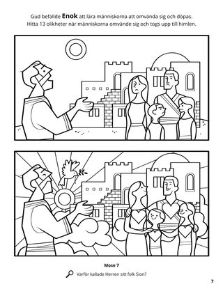 Enoch and the People of Zion coloring page