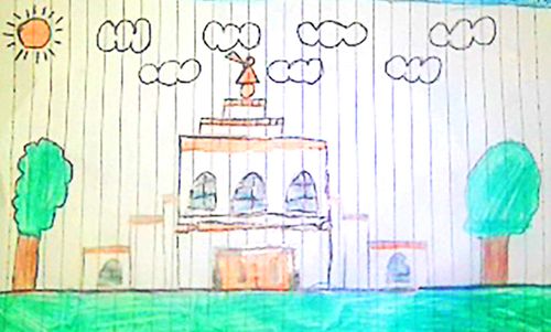 Child’s drawing of a temple