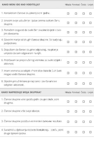 samoprocjena voditelja