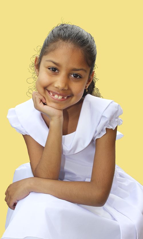 girl in white dress