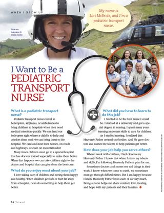 When I Grow Up … I Want to Be a Pediatric Transport Nurse