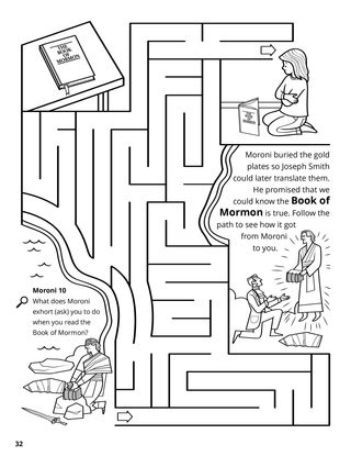 Moroni Buried the Gold Plates coloring page