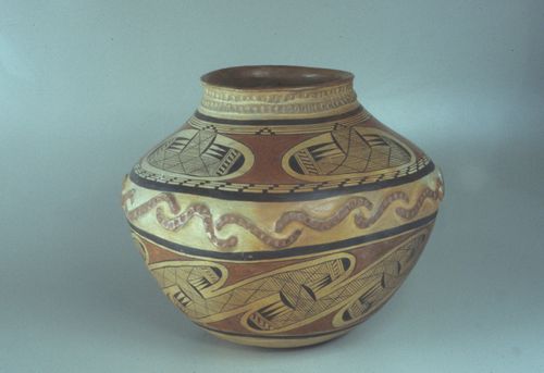 A photograph of a clay pot.