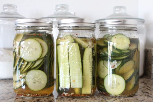bottled cucumbers