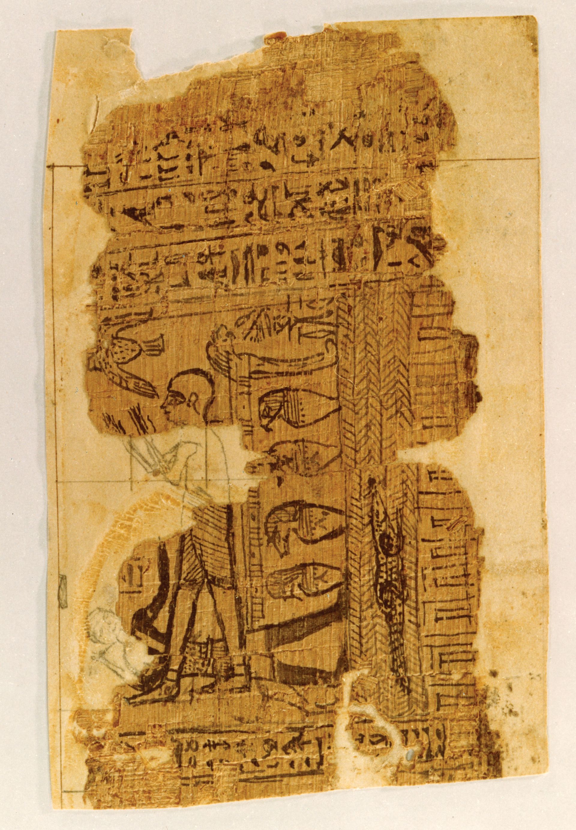 A photograph of the Egyptian papyri that was the source for Facsimile No. 1.