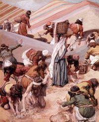 Israelites gathering manna