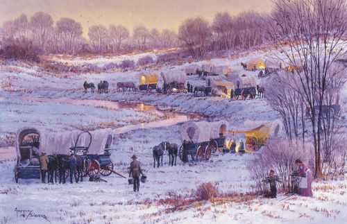 wagons at Sugar Creek