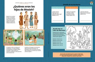 PDF de actividades con página para colorear de los hijos de Mosíah predicando