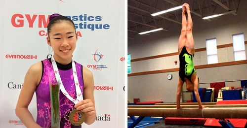 Angle Zhong with a medal