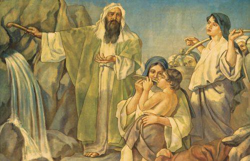 ホレブの岩から湧き出た水