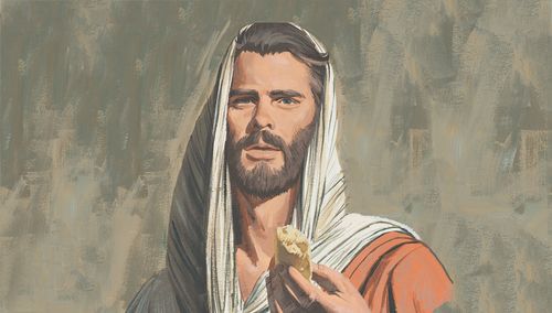 Jesus breaking bread