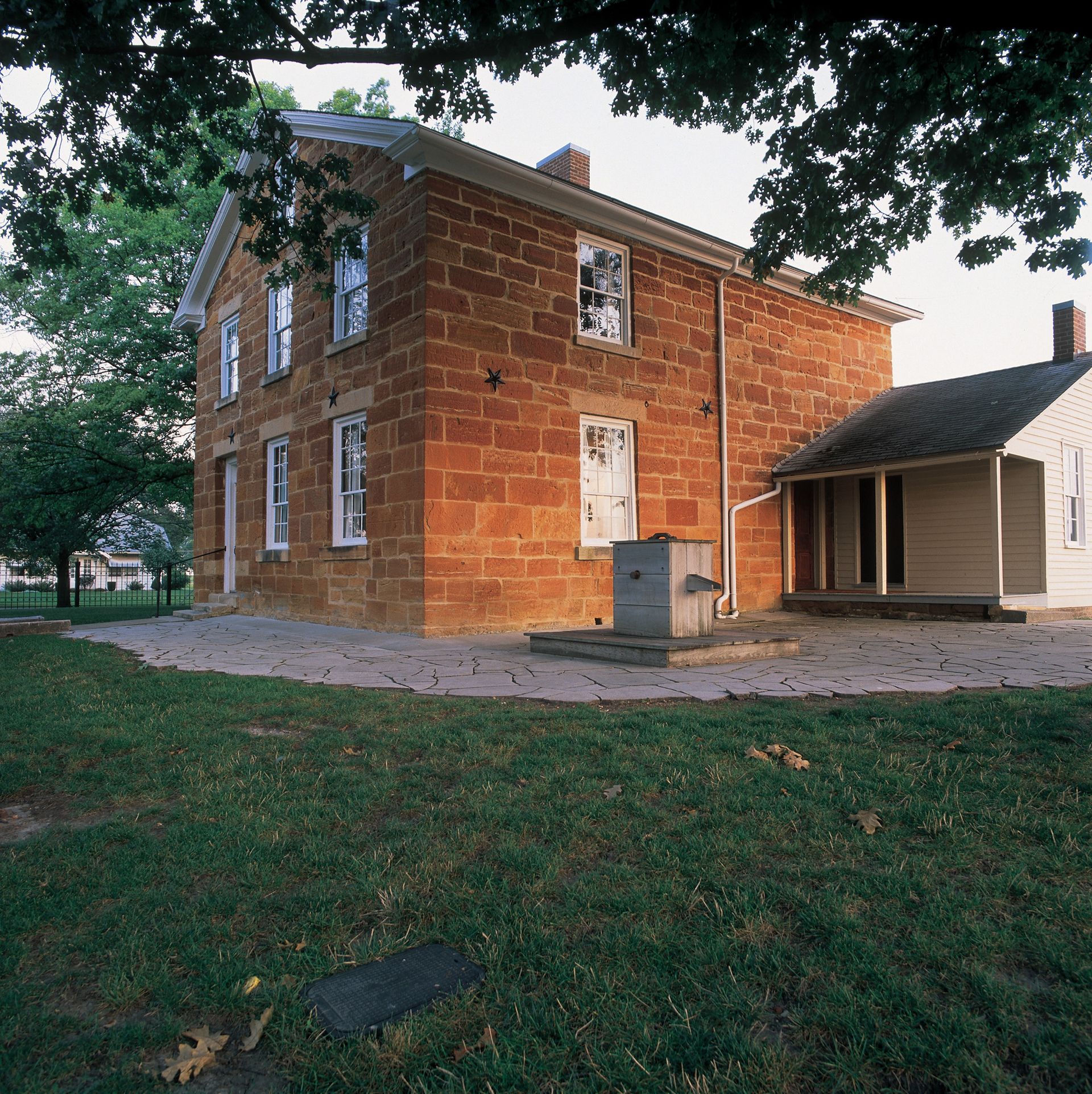 A view of Carthage Jail in Carthage, Illinois.
