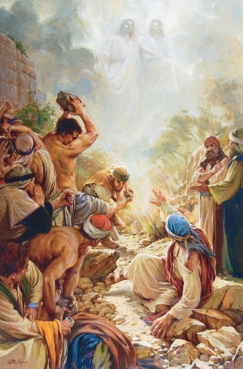 Stephen Sees Jesus on the Right Hand of God