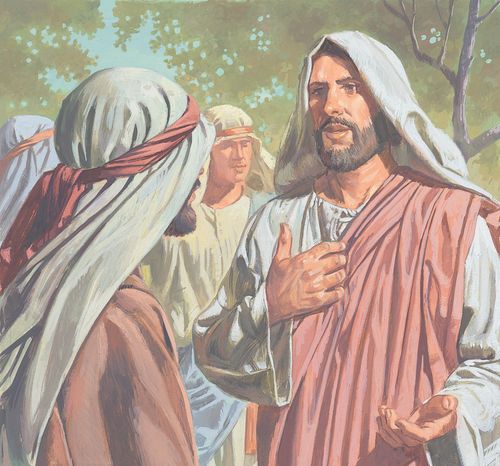 Jesus talking to Peter